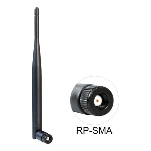Delock WLAN 802.11 ac/a/b/g/n Antenna RP-SMA plug 4 - 5 dBi omni
