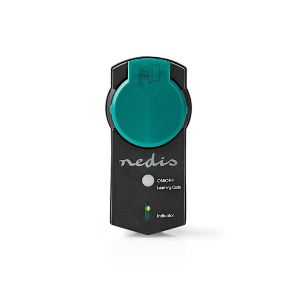Nedis RF-Pistoke | Mesh / 433 MHz | IP44 | 3680 W | Maadoitettu virtaliitin / Tyyppi F (CEE 7/7) | -20 - 50 °C | Musta / Vihreä
