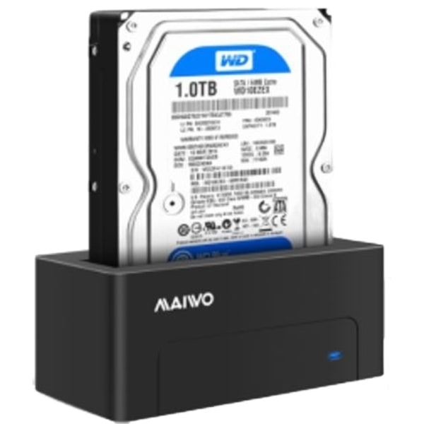 External HDD dock, USB-B, 3,5" or 2,5", USB 3.1 Gen1, 5 Gbps, black