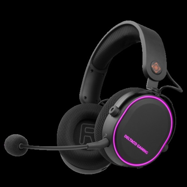 deltaco_gaming DH420 Wireless gaming headset, RGB, USB-C, Black/