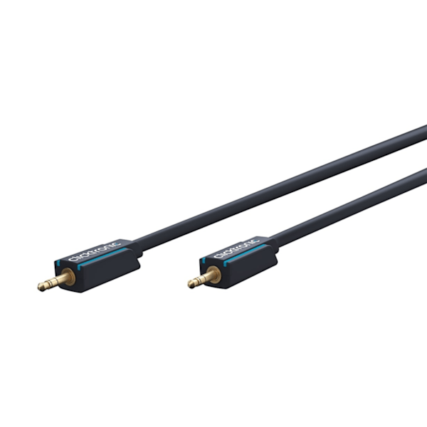 ClickTronic 3,5 mm AUX-kabel, stereo Premiumkabel | 1x 3,5 mm jackplugg  1x 3,5 mm jackplugg | 5,0 m | OFC innerledare