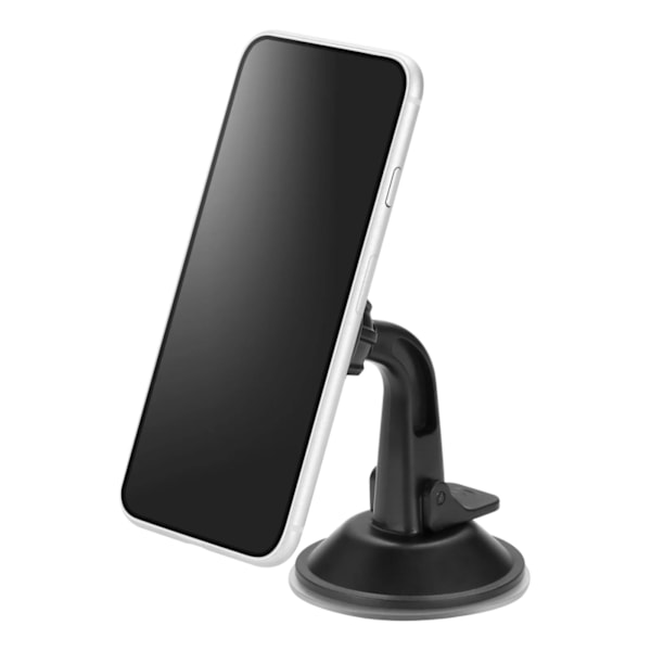 DELTACO magnetic car holder, suction mount, for mobile phone, black