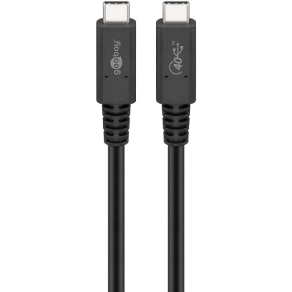 Goobay USB-C™-kabel USB4™ Gen 3x2, 0,8 m USB-C™-kontakt > USB-C™-kontakt