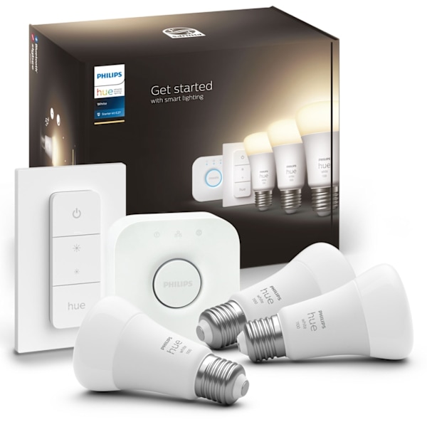 Philips Hue Startkit White 3 x E27 med