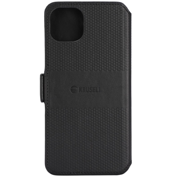 Krusell Leather Phone Wallet iPhone 14 Plus Svart Svart