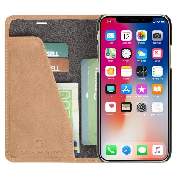 Krusell Sunne Plånboksfodral till iPhone Xr, Vintage Beige Beige