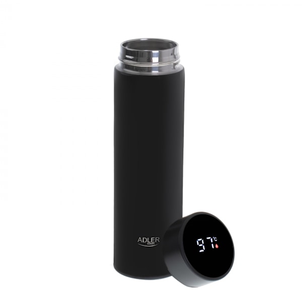 Adler AD 4506bk Termokande med LED, 473ml, Sort