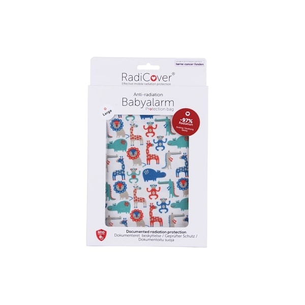 Radicover Strålningsskydd Babyalarmpåse Large Babyprint Vit