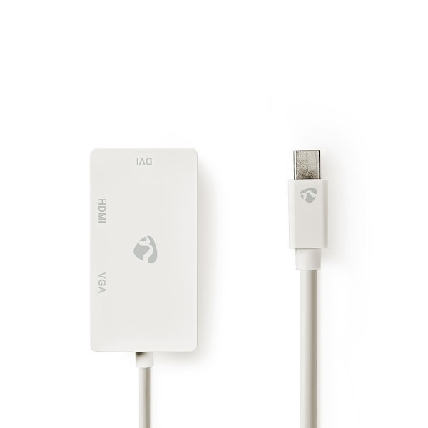 Nedis Mini DisplayPort kaapeli | DisplayPort 1.2 | Mini DisplayPort Uros | DVI-D 24+1-Pin Naaras / HDMI™ tulo / VGA Naaras | 21.6 Gbps | Niklattu | 0.