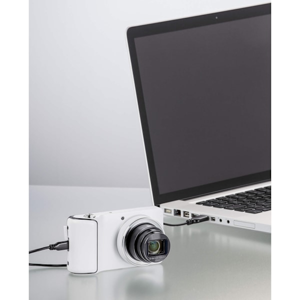 HAMA USB 2.0 Micro B - A -kaapeli 0,75 m musta kullattu TL