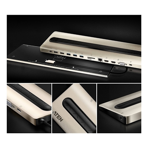 ATEN USB-C Multiport Dock with Power Pass-Through (13 Devices)