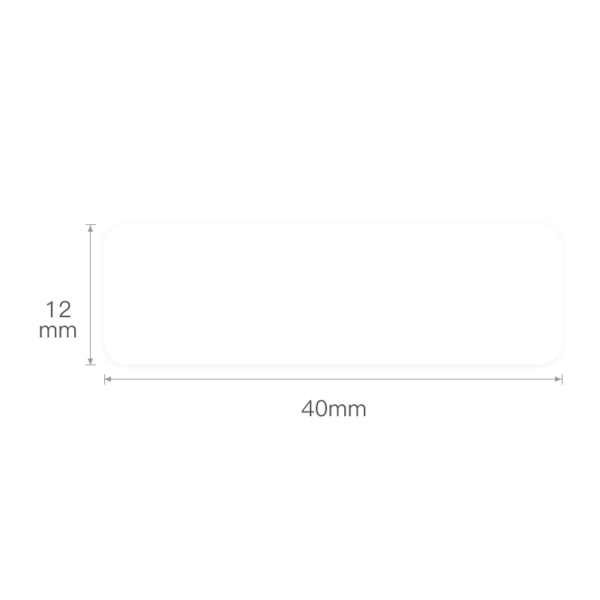 Termal-etiketter till Niimbot D11 Etikettmaskin, Självhäftande, 12x40mm, Vit