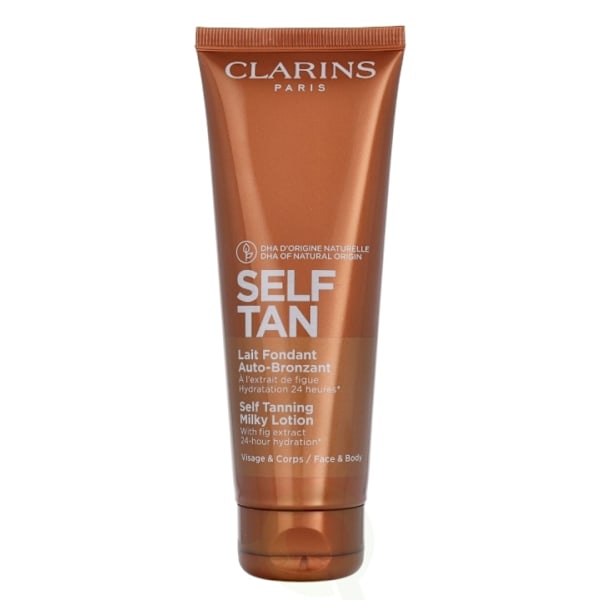 Clarins Self Tan Self Tanning Milky Lotion 125 ml Face & Body, 24-hour Hydration