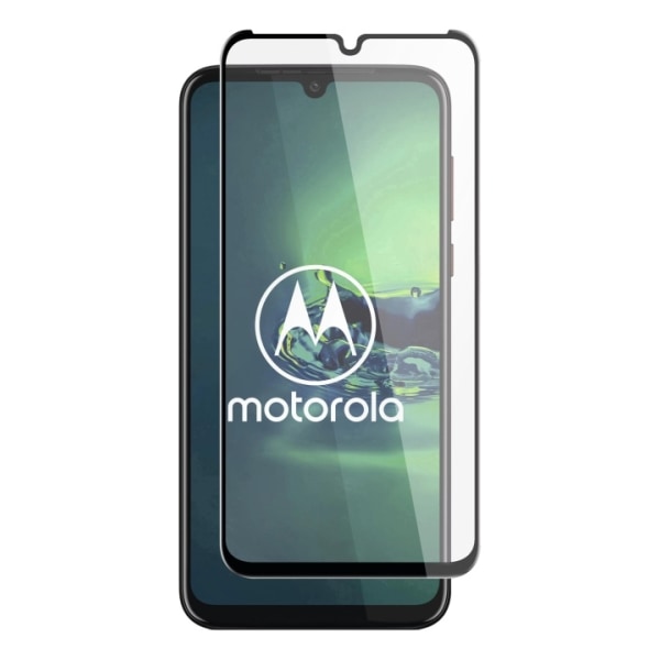 panzer Motorola Moto G8 Plus, Full-Fit glas, sort Transparent,Svart