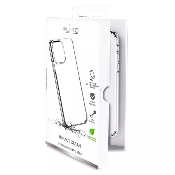 Puro iPhone 13 Pro Max Impact Clear Cover, gennemsigtig Transparent