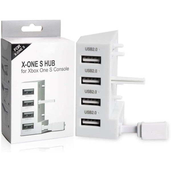 USB-Hub, 4 portar till Xbox One S, vit