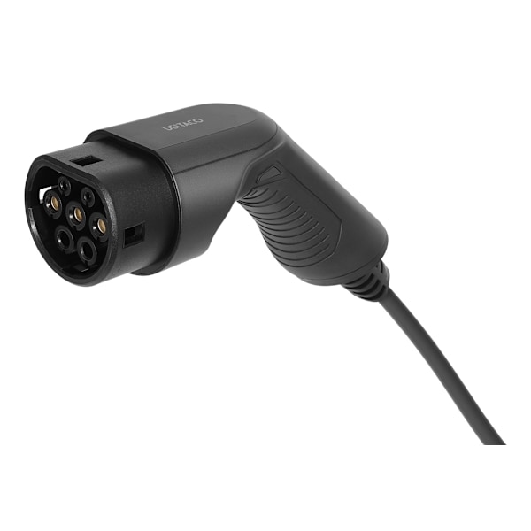 DELTACO e-Charge, kaapeli Type 2 - Type 2, 1-vaihe, 16A, 10m, musta