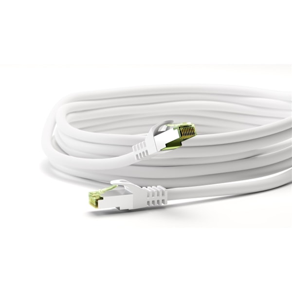 Goobay CAT 8.1 patchkabel, S/FTP (PiMF), vit kopparledare, LSZH halogenfri kabelhölje, 5 m