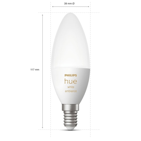 Philips Hue White Ambiance E14 Kron 1-pack