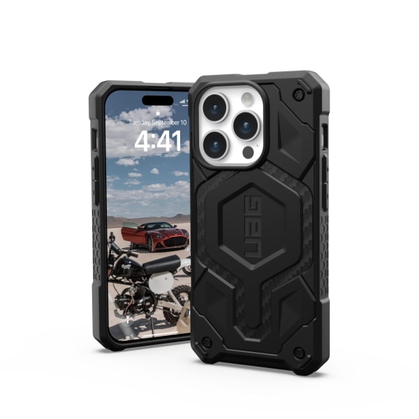 Urban Armor Gear iPhone 15 Pro Monarch Pro  - Carbon Fiber Svart