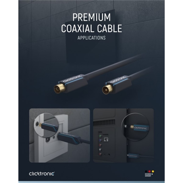 ClickTronic koaksialkabel Premium kabel | Koaksialt stik Koaksialt