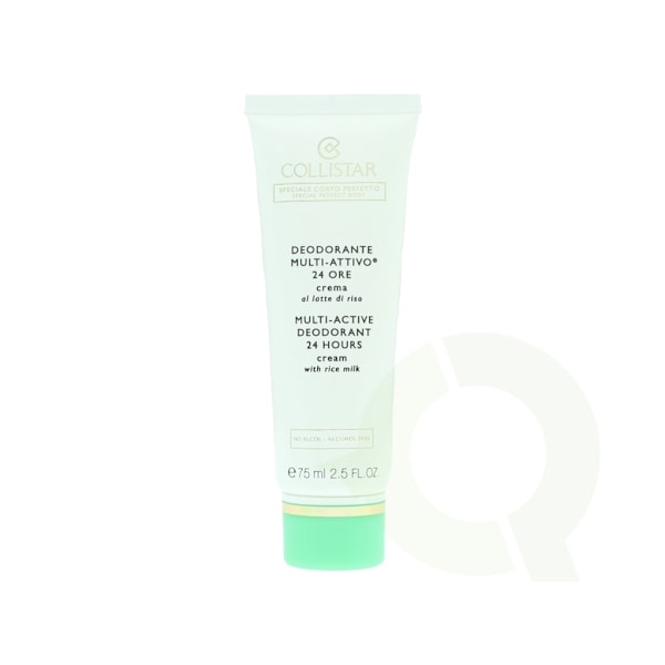 Collistar Multi-Active Deodorant 24 Hours Cream 75 ml Alcohol Free - With Rice Milk