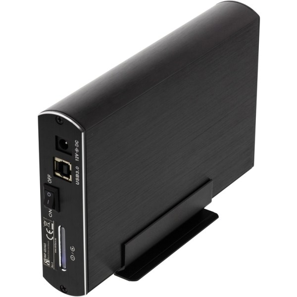 DELTACO externt kabinett för 1x3,5" SATA 6Gb/s-hårddisk, USB3 (MAP-GD34U3)