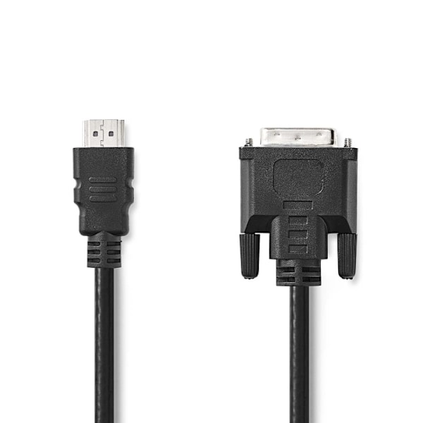 Nedis HDMI™ kabel | HDMI™ Kontakt | DVI-D 24+1-Pin Hane | 1080p | Nickelplaterad | 3.00 m | Rak | PVC | Svart | Låda