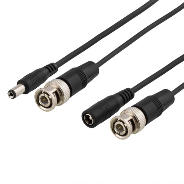 DELTACO coaxial cable with BNC and power, BNC m - m, 2,1mm, 10m,