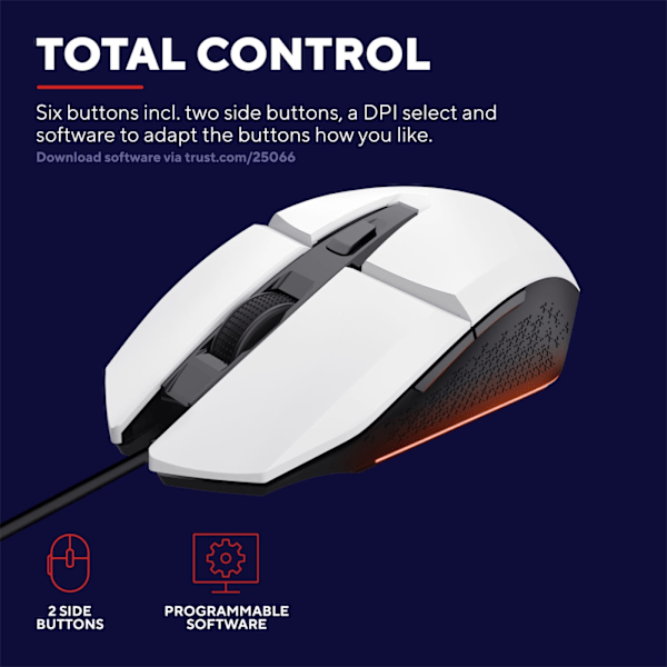 Trust GXT 109W Felox Illuminated Gaming mouse Vit