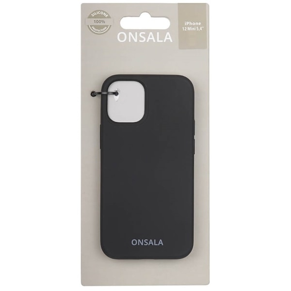 Onsala Suojakuori Silikooni Black - iPhone 12 Mini Svart