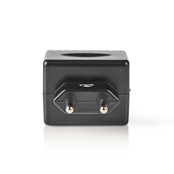 Nedis Virtapistoke Adapteri | Euro/Tyyppi C (CEE 7/16) | 100 - 240 V AC 50/60 Hz | 12 V DC | 6 W | Verkkovirtakäyttöinen | 0.3 A | Musta | Muovi