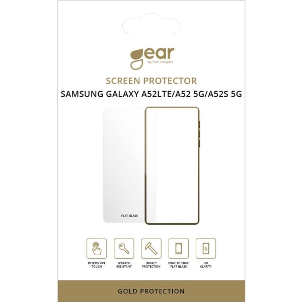 GEAR Hærdet Glas 2.5D Samsung A52 LTE, A52 5G, A52S 5G Transparent