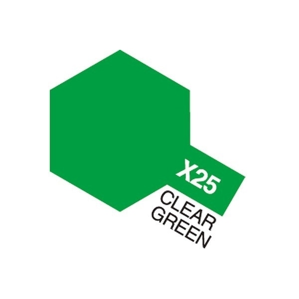 TAMIYA Acrylic Mini X-25 Clear Green (Gloss) Grön
