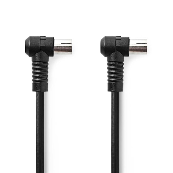 Nedis Koaksiaalikaapeli | IEC (Coax) Uros | IEC (Coax) Naaras | Niklattu | 120 dB | 75 Ohm | Nelinkertainen suojaus | 1.50 m | Pyöreä | PVC | Musta |