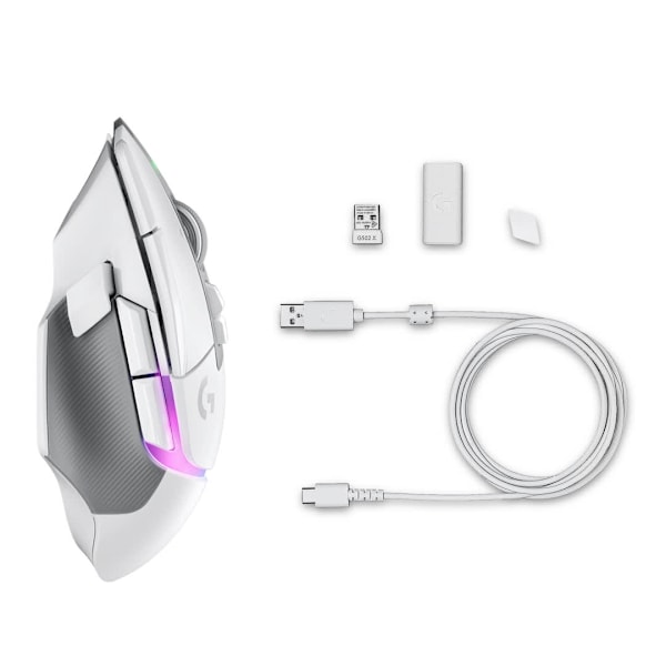 Logitech G502 X Plus Wireless Gaming Mouse, White/Premium