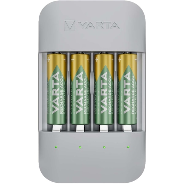 Varta Eco Charger Pro Genbrugt inkl. 4x AA 2100 mAh
