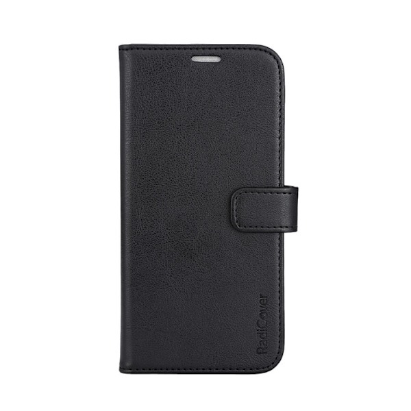 RADICOVER Flipcov Anti Radiation RFID 3 card MagS iPhone 15 Plus Black PU Svart