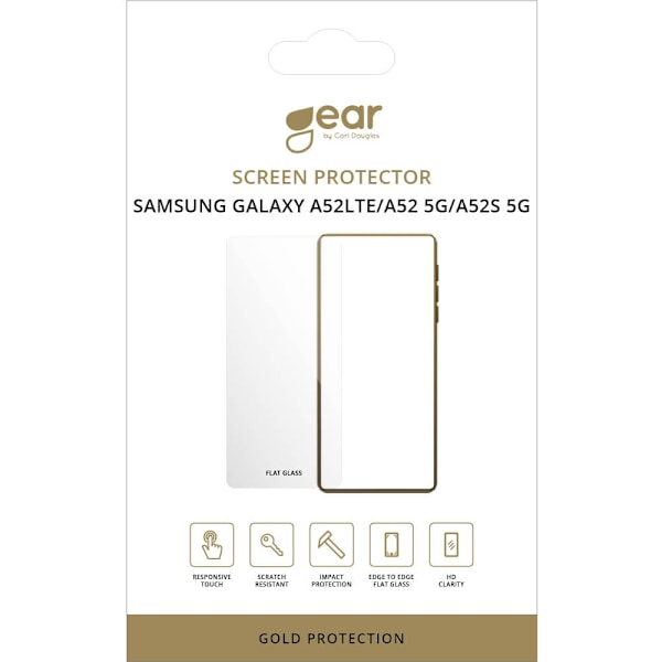 GEAR Skärmskydd 2.5D Samsung A52 LTE, A52 5G, A52S 5G Transparent