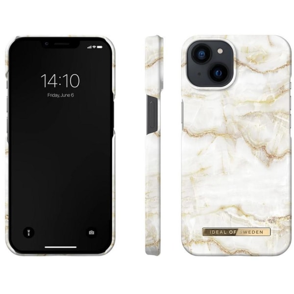IDEAL OF SWEDEN Golden Pearl Marble Fashion Case till iPhone 13 Vit