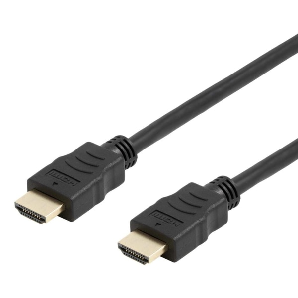 DELTACO fleksibelt HDMI kabel, 4K UltraHD i 60Hz, 2m, sort