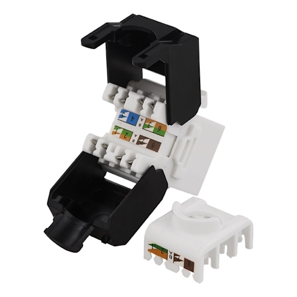 DELTACO Keystone-liitin, UTP Cat6a, suojaamaton, työkaluton asennus