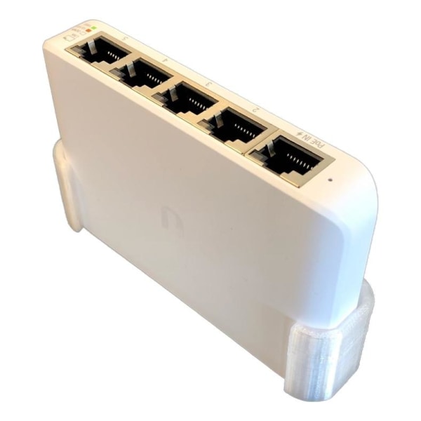 Winther UniFi Switch Flex Mini series wall-mount 3D printed clear plas