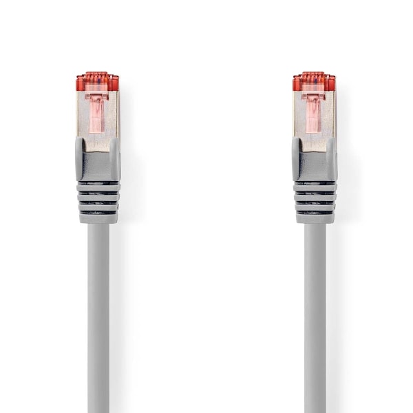 Nedis CAT6 Verkkokaapeli | RJ45 uros | RJ45 uros | S/FTP | 0.50 m | Sisäkäyttöön | Pyöreä | LSZH | Harmaa | Laatikko