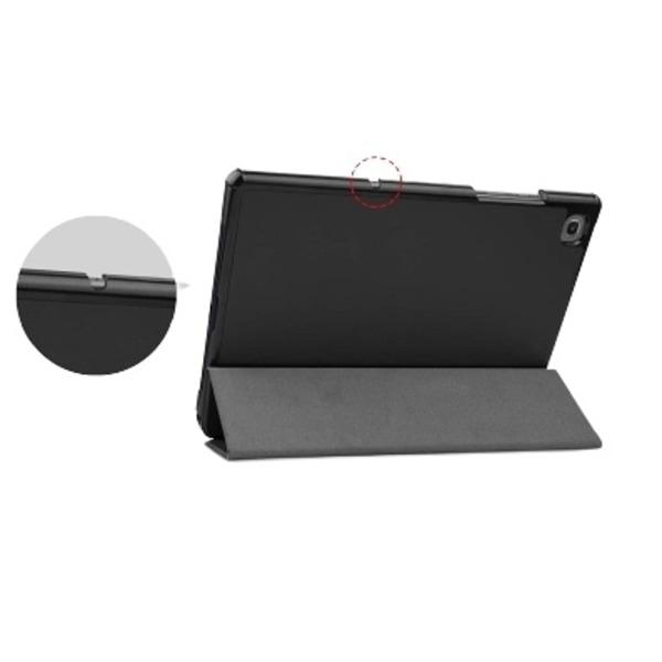 Tri-fold etui med stativfunktion til Galaxy Tab A7 10.4 T500/T505, Sort Svart