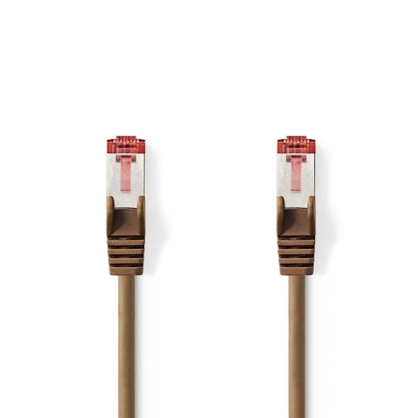 Nedis Kat 6 kabel | RJ45 Han | RJ45 Han | S/FTP | 10.0 m | Runde | LSZH | Brun | Plastikpose