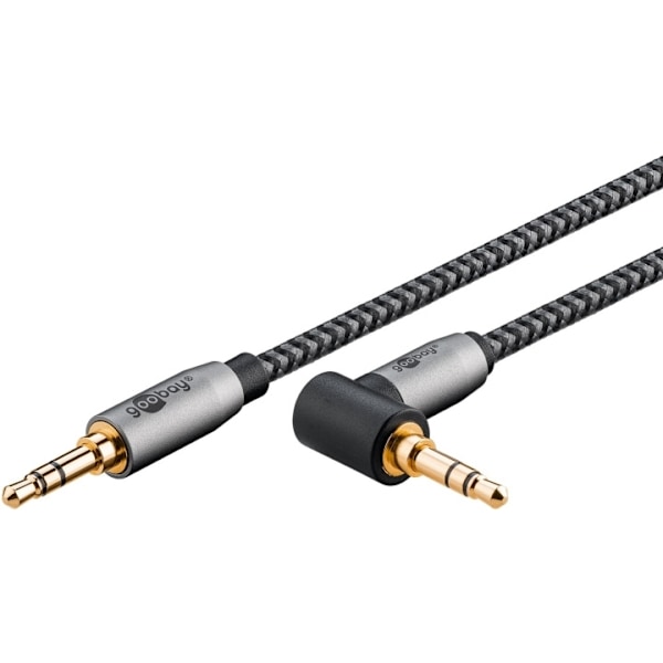 Goobay Lydforbindelseskabel AUX, 3,5 mm stereo, 90°, 2 m, Sharks
