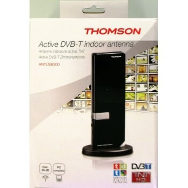 Thomson Inomhusantenn 36dB Svart Pianolack, USB, DVB-T