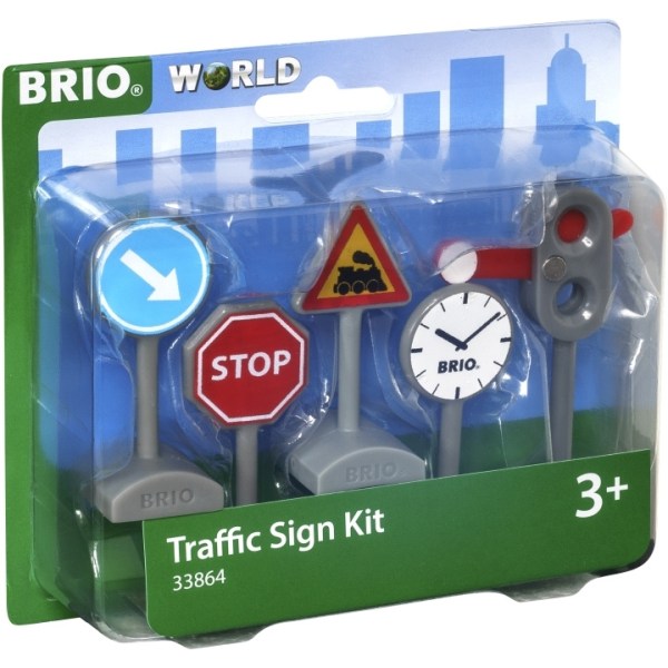 BRIO World 33864 - Sæt med trafikskilte 5 stk