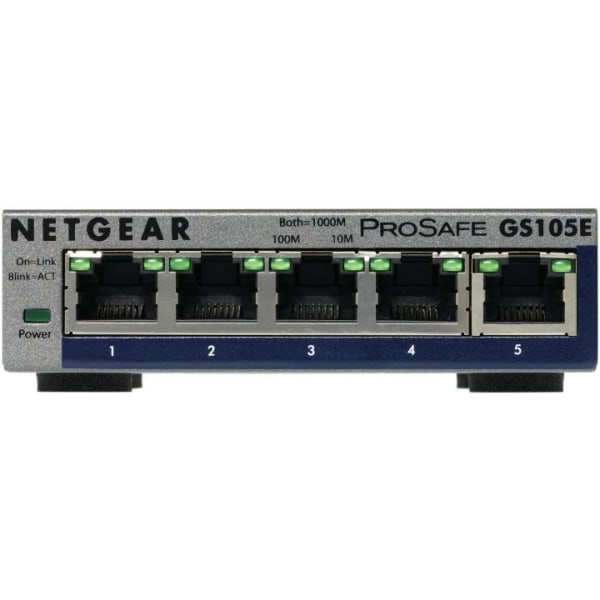 Netgear GS105E-200PES nätverksswitchar hanterad L2/L3 Gigabit Et